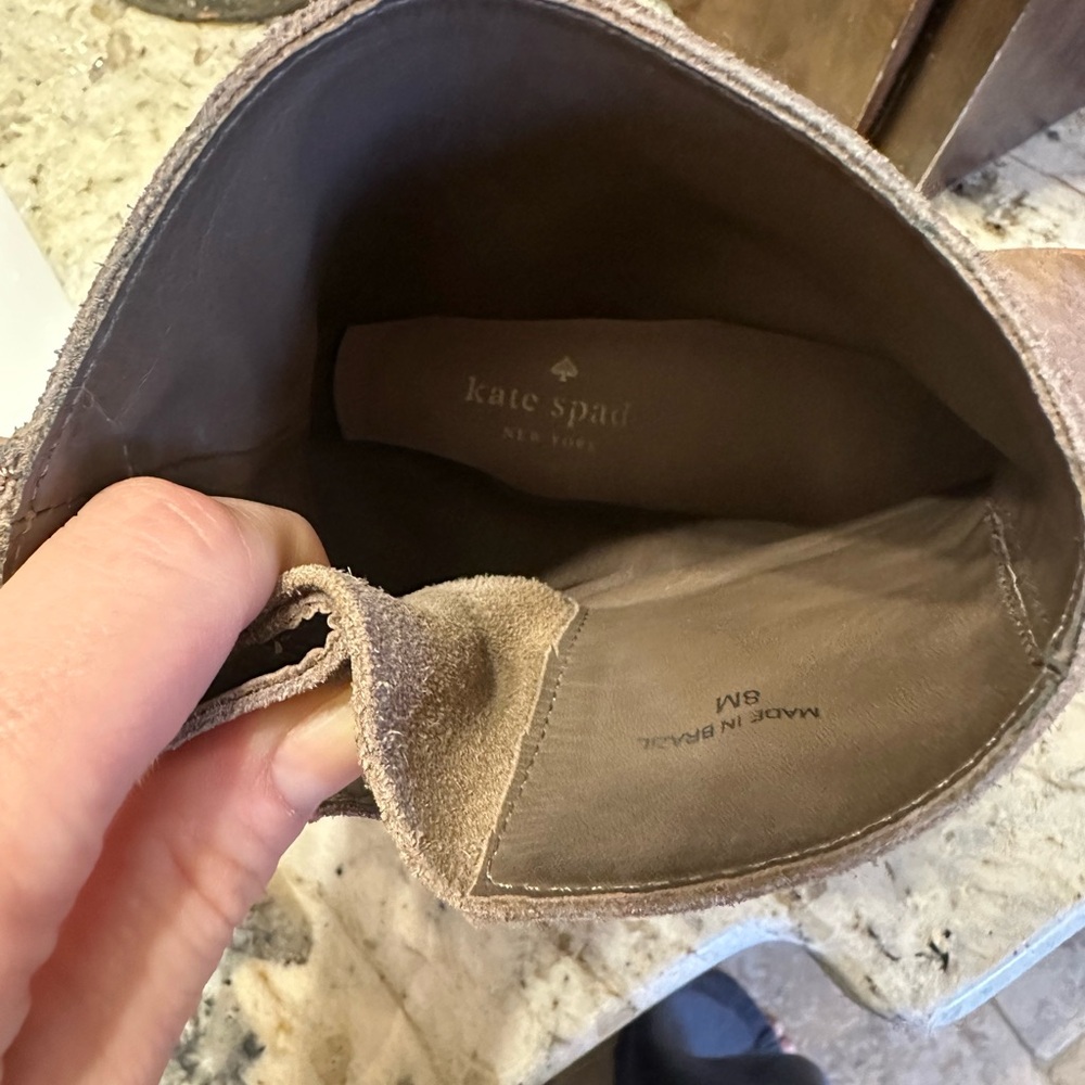 Kate Spade Taupe Suede Ankle Boots - Picture 8 of 9